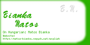 bianka matos business card